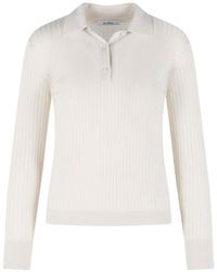 Max Mara - Gitano Ivory Cashmere And Silk Sweater - Lyst