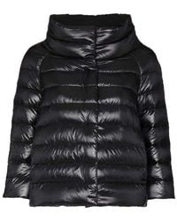 Herno - Short Puffer Jacket With Glossy Finish - Lyst