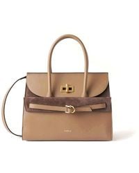 Furla - Greta Toffee Leather Handbag - Lyst