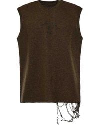 MM6 by Maison Margiela - Wool Knit Vest - Lyst