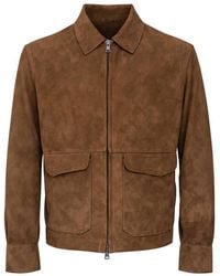 Franzese Collection - Taupe Bonded Suede Jacket - Lyst