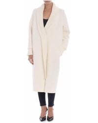Fuzzi - Colored Coat With Knitted Edges - Lyst