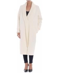 Fuzzi - Colored Coat With Knitted Edges - Lyst
