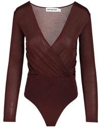Self-Portrait - Knitted Bodysuit - Lyst