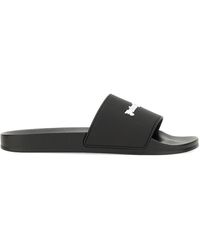 Palm Angels - Slide Sandals With Logo - Lyst