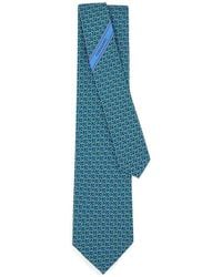 Ferragamo - Gancini Links Print Silk Tie - Lyst
