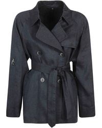 Fay - Asymmetric Trench Coat - Lyst