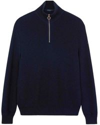 Paul & Shark - Half Zip Sweater With Moon Badge - Lyst