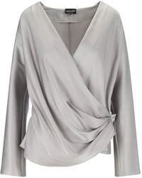 Giorgio Armani - Silk Asymmetrical Shirt - Lyst