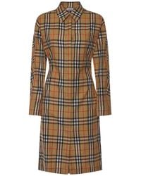 Burberry - Check Shirt Dress - Lyst