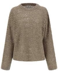 Brunello Cucinelli - Micro Sequin Sweater - Lyst