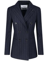 Lardini - Double-Breasted Wool Blazer - Lyst