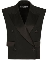 Dolce & Gabbana - Doublebreasted Sleeveless Jacket - Lyst