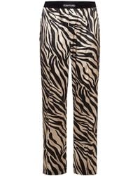 Tom Ford - And Ivory Stretch Silk Pajama Pants - Lyst