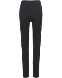MM6 by Maison Margiela - High-Waisted Stretch Tech Fabric Leggings - Lyst