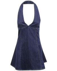 MC2 Saint Barth - Thalita Denim Short Dress - Lyst