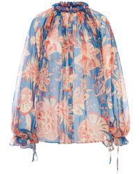 Etro - Silk Blouse With Floral Print - Lyst