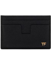 Tom Ford - Garnet Leather Card Holder With Logo - Lyst