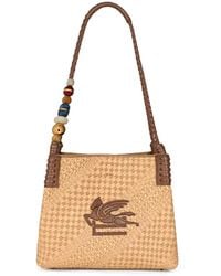 Etro - Libra Small Raffia Shopping Bag - Lyst