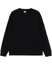 C.P. Company - Crewneck Sweatshirt With Detail On The Sleeve - Lyst