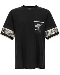 Dolce & Gabbana - Silk Detail T-Shirt - Lyst