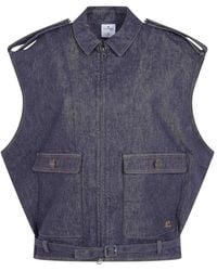 Courreges - Sleeveless Denim Bomber Jacket - Lyst