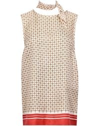 Max Mara - Mst Box Printed Silk Top With Scarf - Lyst