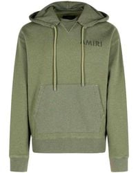 Amiri - Muted Hoodie With Kangaroo Pocket And Drawstring Hood - Lyst