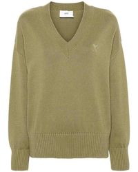 Ami Paris - V Neck Sweater - Lyst