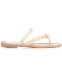 Ferragamo - Vara Flip-Flops With Jelly Bow - Lyst