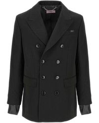 Martine Rose - Striped Double-Breasted Blazer - Lyst