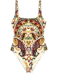 Etro - Floral One-Piece Swimsuit - Lyst