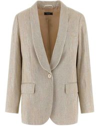 Peserico - Lam Thread Blazer - Lyst