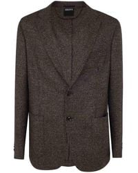 ZEGNA - Wool And Silk Blend Jacket - Lyst