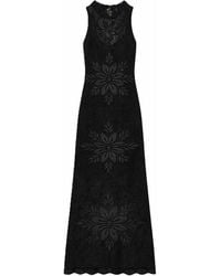 Twinset - Long Sleeveless Knitted Flower Design Dress - Lyst