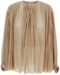 Chloé - Beige Blouse With Long Sleeves - Lyst
