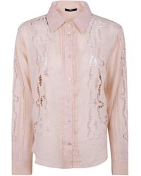 Seventy - Ramie Embroidered Shirt - Lyst