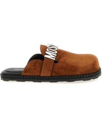 Moschino - Suede Sabots - Lyst