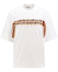 Lanvin - Cotton T-shirt With Embroidered Logo - Lyst