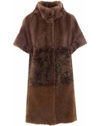 Bully - Faux Fur Jacket With Frontal Button - Lyst