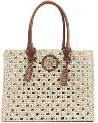 Versace - Rafia Large Tote Bag - Lyst
