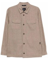 Fay - Linen Shirt With Chest Pockets - Lyst