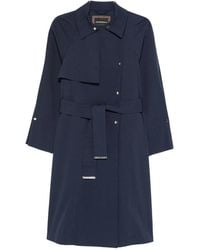 Emporio Armani - Cotton Blend Trench Coat - Lyst