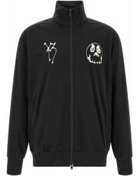 Y-3 - 'track Top Gfx Nyln ' Printed Zip Sweatshirt - Lyst