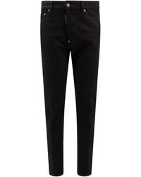DSquared² - Cotton Trouser With Back Logo Patch - Lyst