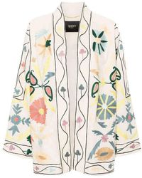 Seventy - Floral Embroidery Coat - Lyst