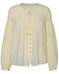 Isabel Marant - Abadi Ivory Cotton Blend Shirt - Lyst