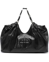 Anine Bing - Kate Logo-Embossed Leather Tote Bag - Lyst