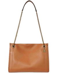 Ralph Lauren - Brdly Md Shp-Tote-Medium-Luxe Pebble Lthr - Lyst