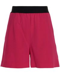 MSGM - Logo Wool Bermuda Shorts - Lyst